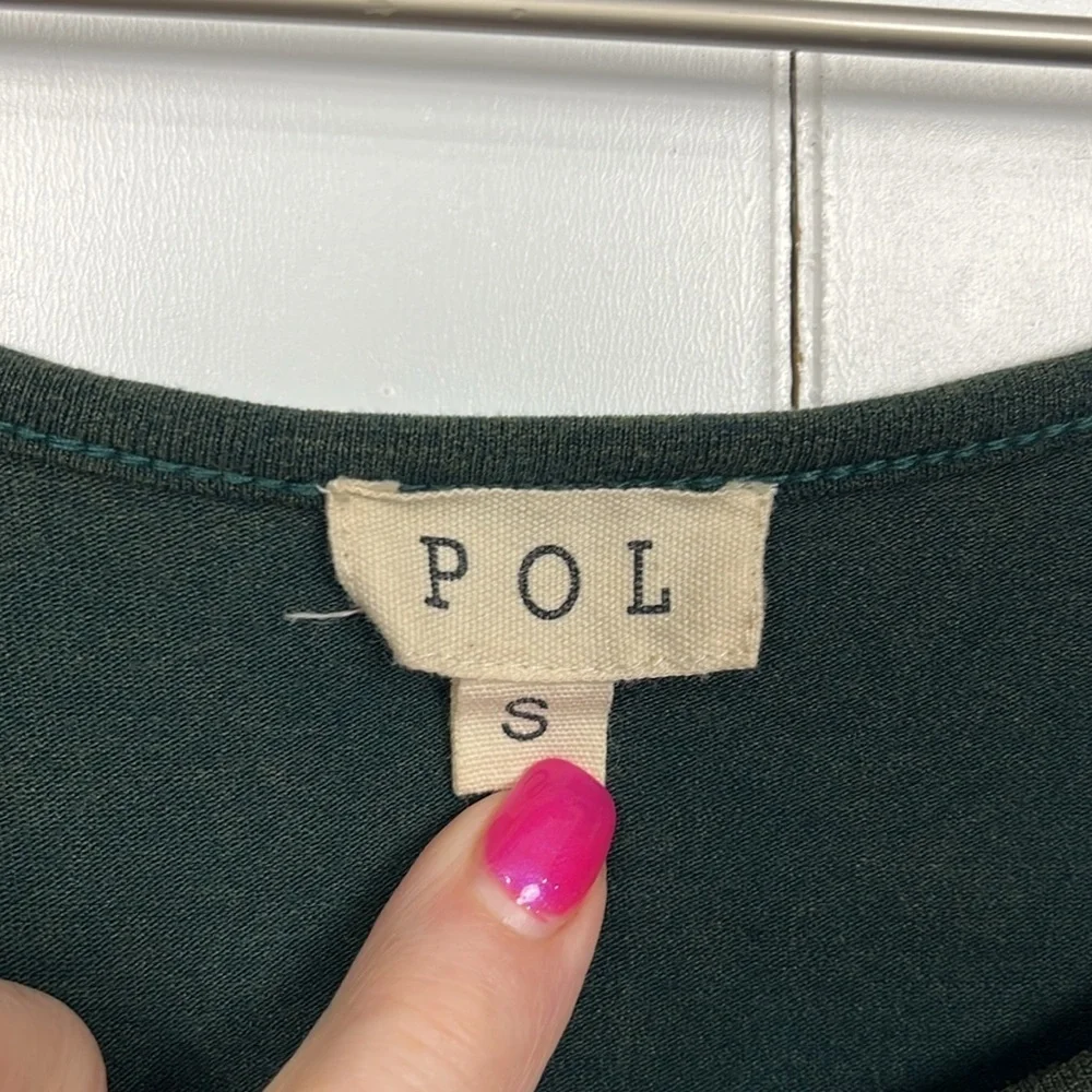 POL Woman’s Tank Top S Dark Green Americana Stars & Stripes Tie Dye Pullover EUC - Picture 2 of 10